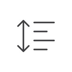 Row height icon Logo symbol outline set