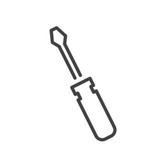 Screwdriver icon Logo symbol outline set