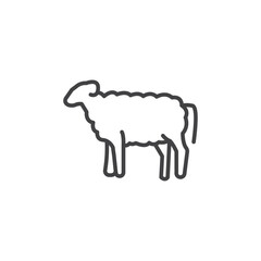 Sheep icon Logo symbol outline set