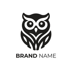 Owl logo design icon vector art illustration