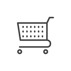 Shopping cart icon Logo symbol outline set