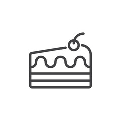 Short cake icon Logo symbol outline set