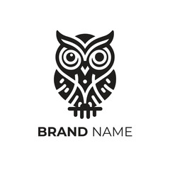 Fototapeta premium Owl logo design icon vector art illustration