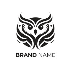 Owl logo design icon vector art illustration