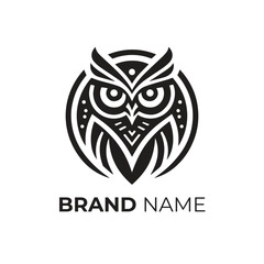 Owl logo design icon vector art illustration