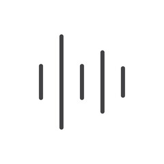 Sound wave icon Logo symbol outline set