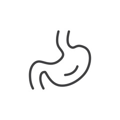 Stomach icon Logo symbol outline set