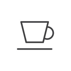 Tea icon Logo symbol outline set