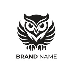 Owl logo design icon vector art illustration