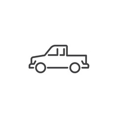 Truck icon Logo symbol outline set