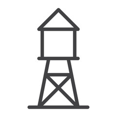 Water tank icon Logo symbol outline set