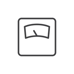 Weight scale icon Logo symbol outline set
