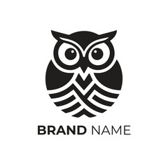 Owl logo design icon vector art illustration