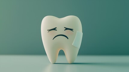 Dental Day Postcard. Oral Health Concept.  Toothache  illustration. 