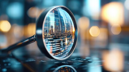 Cityscape Through a Magnifying Glass.