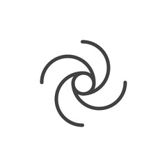 Obraz premium Whirl wind icon Logo symbol outline set