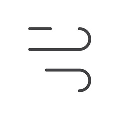 Wind icon Logo symbol outline set