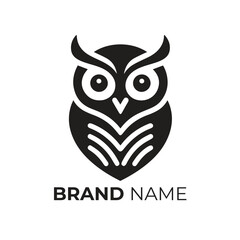 Owl logo design icon vector art illustration