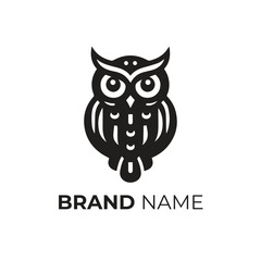 Owl logo design icon vector art illustration