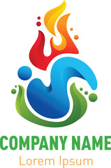S company logo with fire, S alphabet logo, S Logo, S company logo with fire