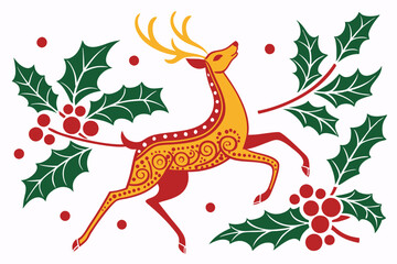 Magical Christmas Background with Deer | Festive Holiday Scenery for Videos and Projects