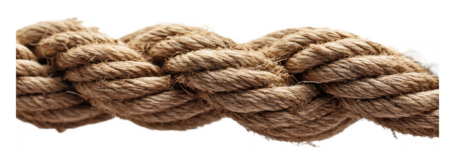 Rope fence isolated against a white background