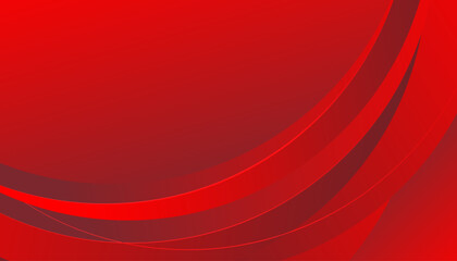 Abstract Red Background with Curved Lines