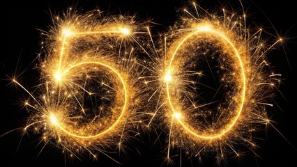 Minimalist Sparklers Number 50 Top View