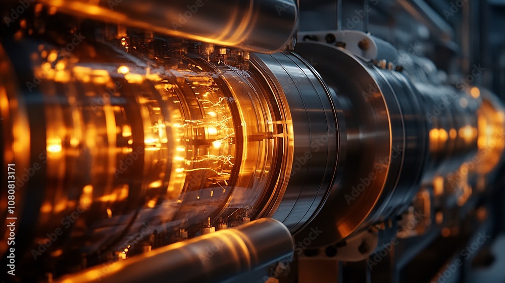 Poster Quantum computing processor generating powerful energy in a futuristic data center