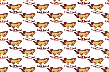 Hot dog seamless pattern background