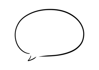 シンプルなペンの手書き吹き出し ベクター