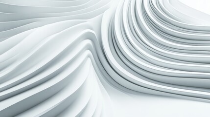 Abstract White Curved Lines