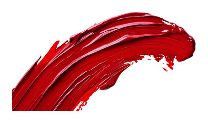 Ruby red paint on a transparent background. isolated background.