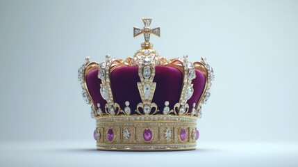 Fototapeta premium A crown with a cross on top of it