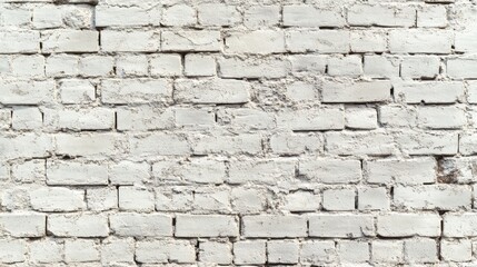 Fototapeta premium Textured White Brick Wall with Subtle Variations and Imperfections Creating an Aesthetic Background for Design and Creative Projects