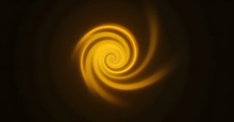 A soft, glowing yellow spiral radiating from the center on a dark background, creating a tranquil, hypnotic effect resembling a cosmic swirl or energy vortex.