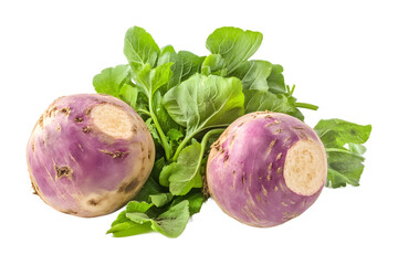 rutabaga isolated on white background 