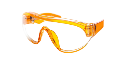 Safety glasses for the workplace on a transparent background. isolated background.