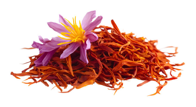 saffron isolated on white background 