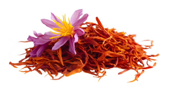 saffron isolated on white background 