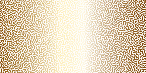 Abstract Reaction-diffusion Turing pattern natural texture brown gradient color scheme. Linear design with biological algorithm psychedelic background. Reaction-diffusion or truing patter