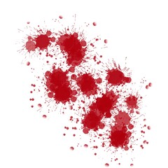 Red blood Splashes red ink splat Red paint drops 