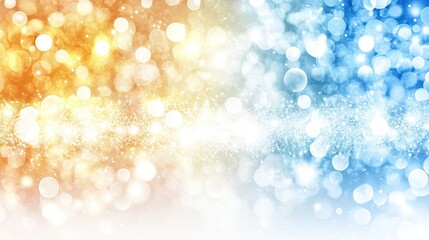 Vibrant Bokeh Background with Soft Lights and Sparkles in Orange and Blue Tones for Use in Design, Marketing, and Creative Projects