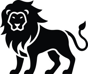 Lion logo icon vector silhouette 