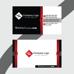 Bold Black and Red Business Card Design for a Striking Professional Presence