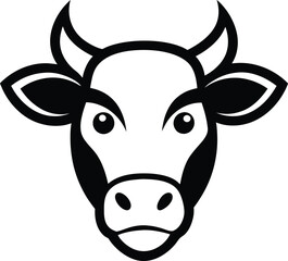 cow head logo creative icon 