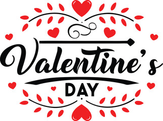 lettering happy valentine's day