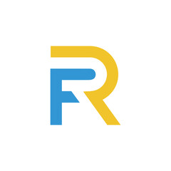initial fr letter logo design, fr logo design vector template, rf logo design vector template, initial rf letter logo design vector template. 