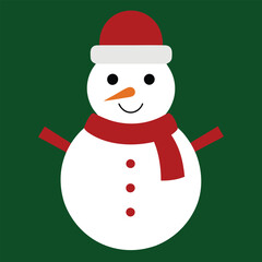 Christmas snowman vector illustration 