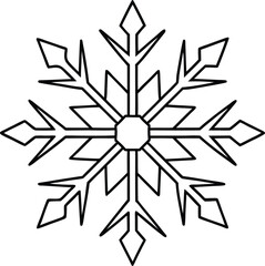 Christmas line art snowflake 